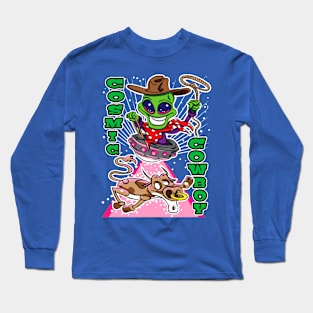 Cosmic Cowboy Alien Abduction Cow Long Sleeve T-Shirt